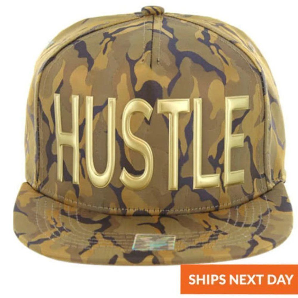 Hustle 3d Camo Cap  Dad Cap  Dad Hat  Trucker Cap  Trucker Hat